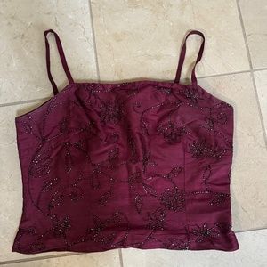 Silky Burgundy Top